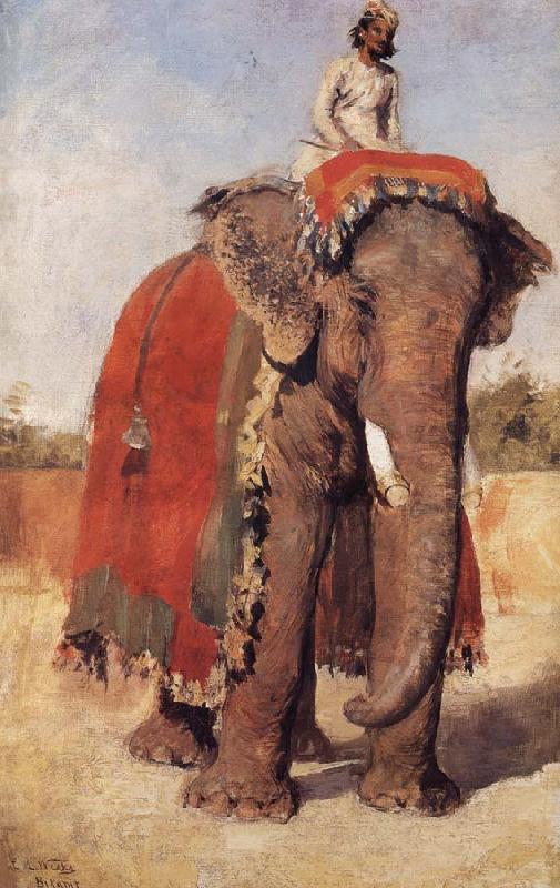 Edwin Lord Weeks A State Elephant at Bikaner Rajasthan China oil painting art